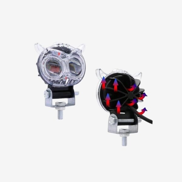 عرض قطعتين ليد البومة 2 عدسة للسيارة والموتوسيكل